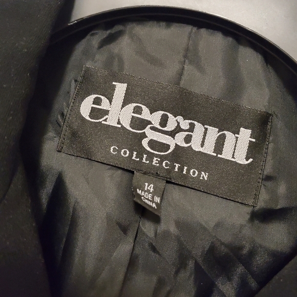EUC Elegant Collection Black Blazer/Jacket size 14, Classic, Business Casual - Picture 6 of 10
